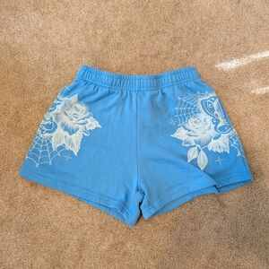 Empyre Blue Floral Athletic Shorts